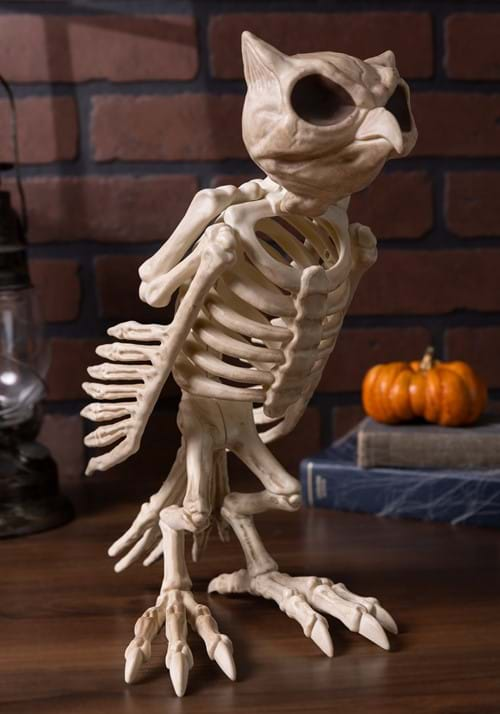 Owl Skeleton Halloween Decoration