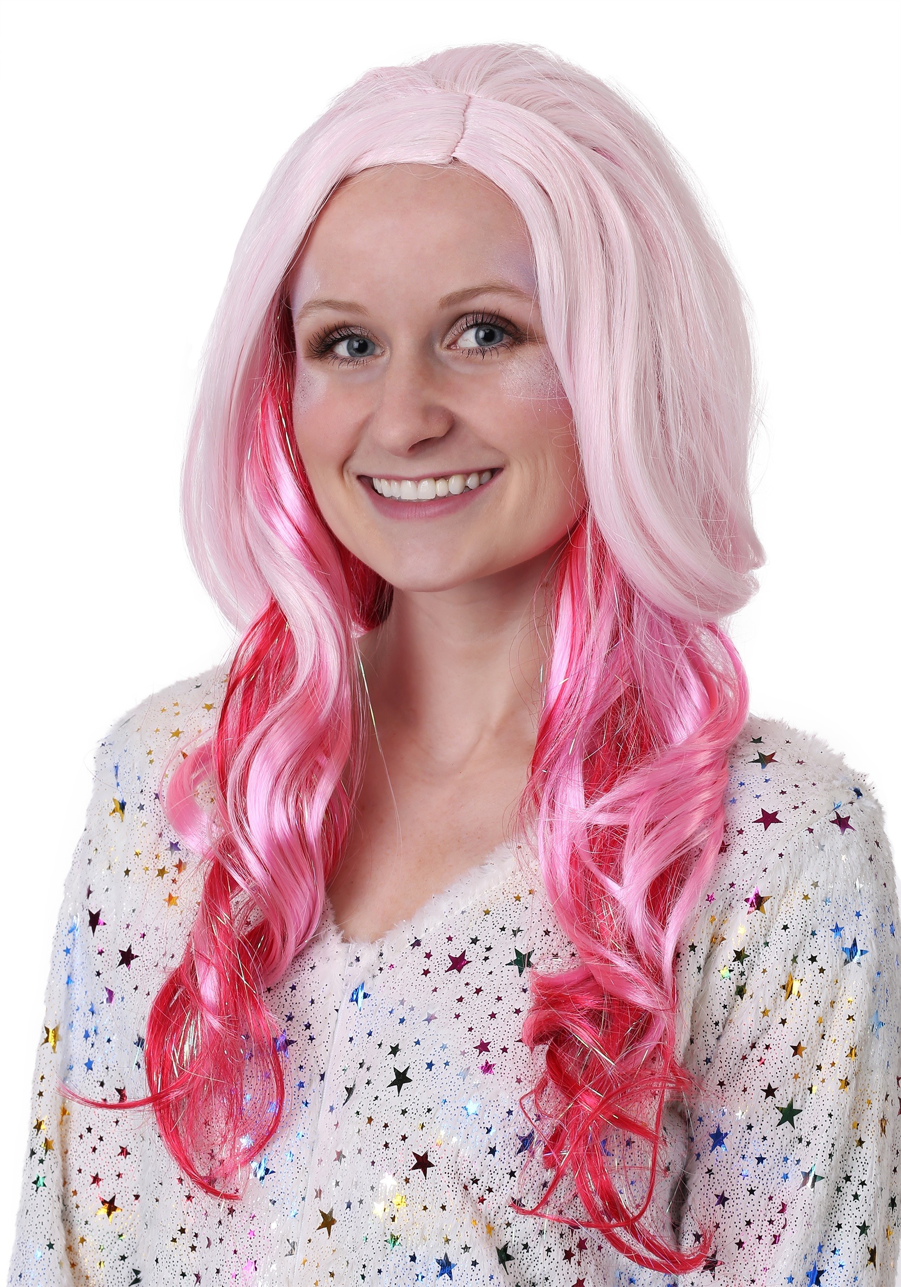 Photos - Fancy Dress FUN Costumes Adult Pink Ombré Wig | Women's Long Wigs Pink FUN6423AD