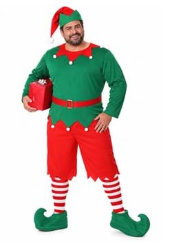Men's Plus Size Santa's Helper Costume upd