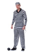 Mens Plus Size Deluxe Button Down Jailbird Costume