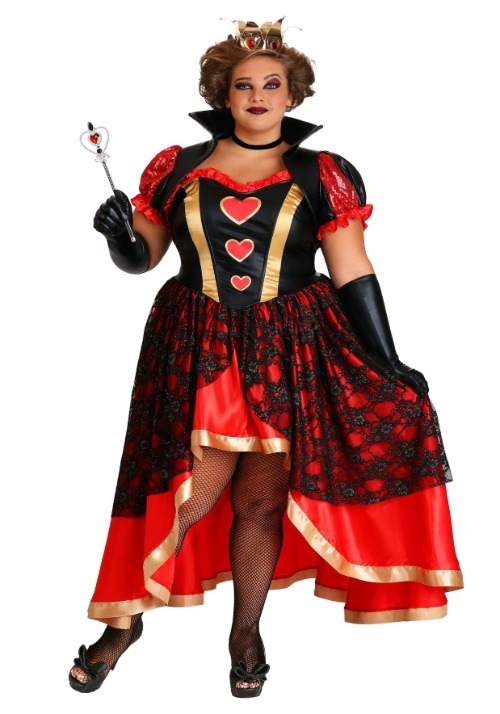 Womens Plus Size Dark Queen of Hearts Costume