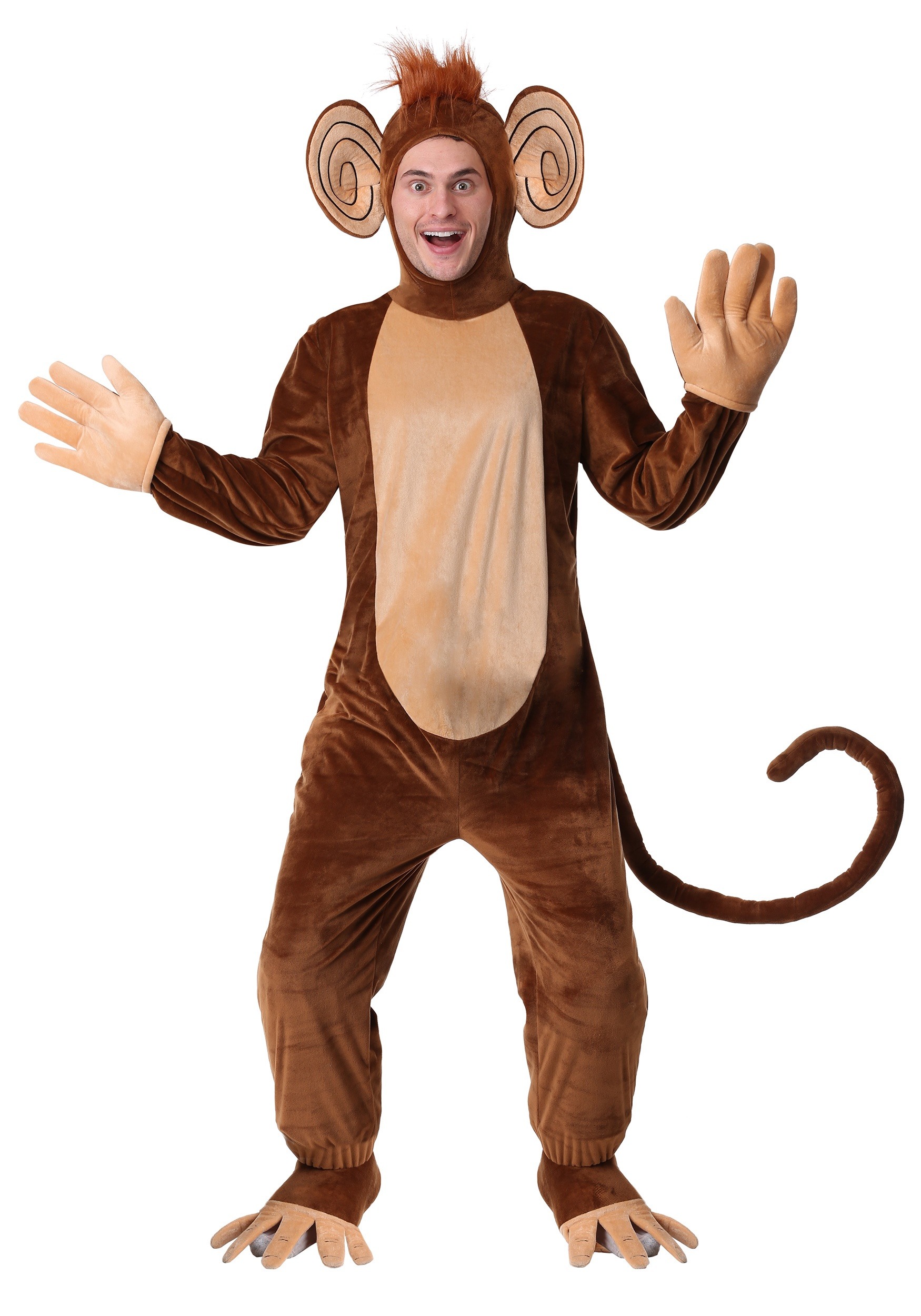 Photos - Fancy Dress Fancy FUN Costumes Funky Plus Size Monkey  Dress Costume Brown/Beige FU 