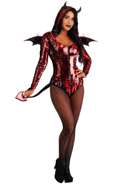 Sequined Red Devil Women's Costume