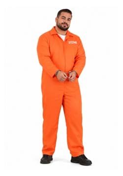 Men's Plus Size Prison Jumpsuit Costume upd