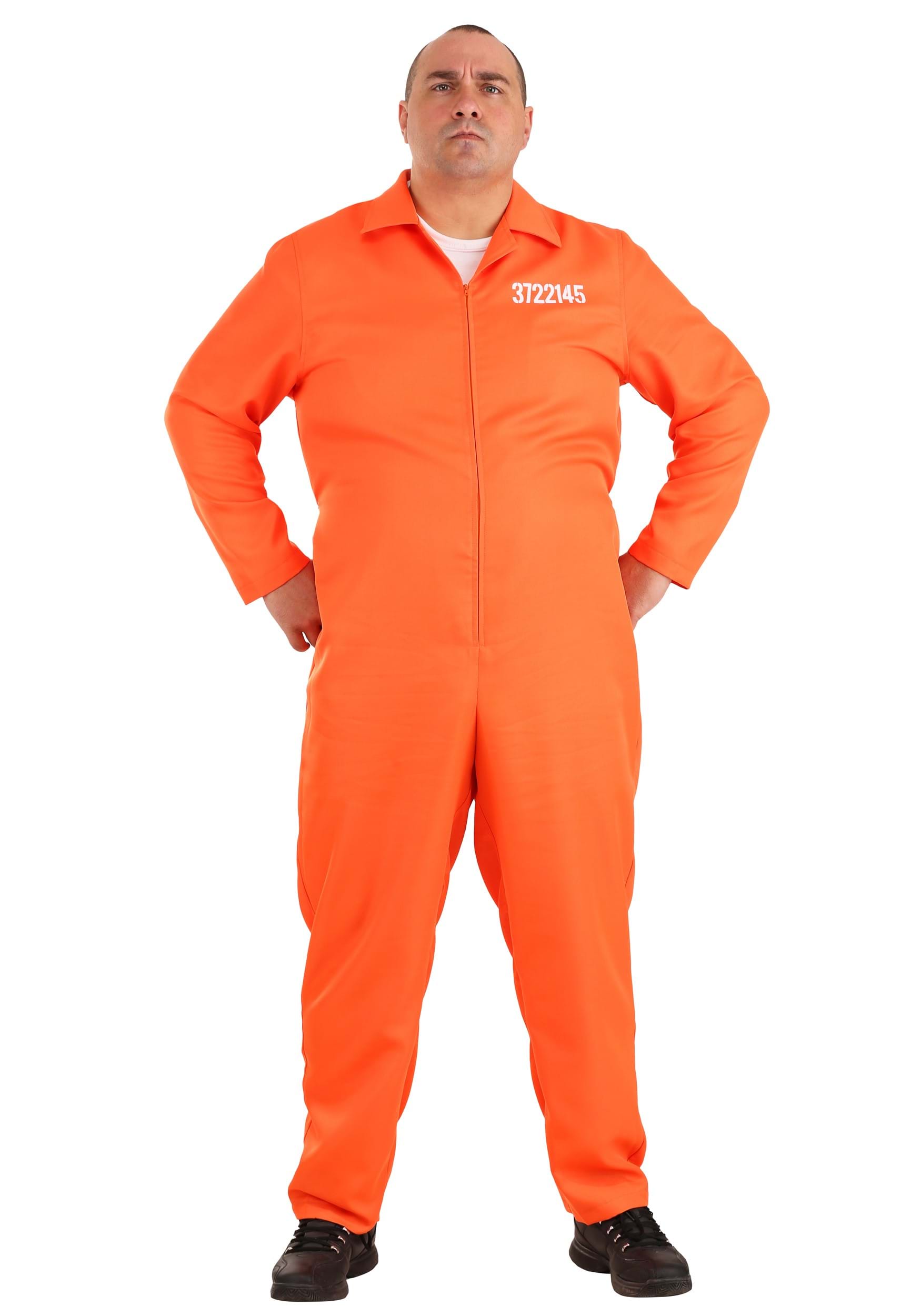 Plus Size Men's Prison Jumpsuit