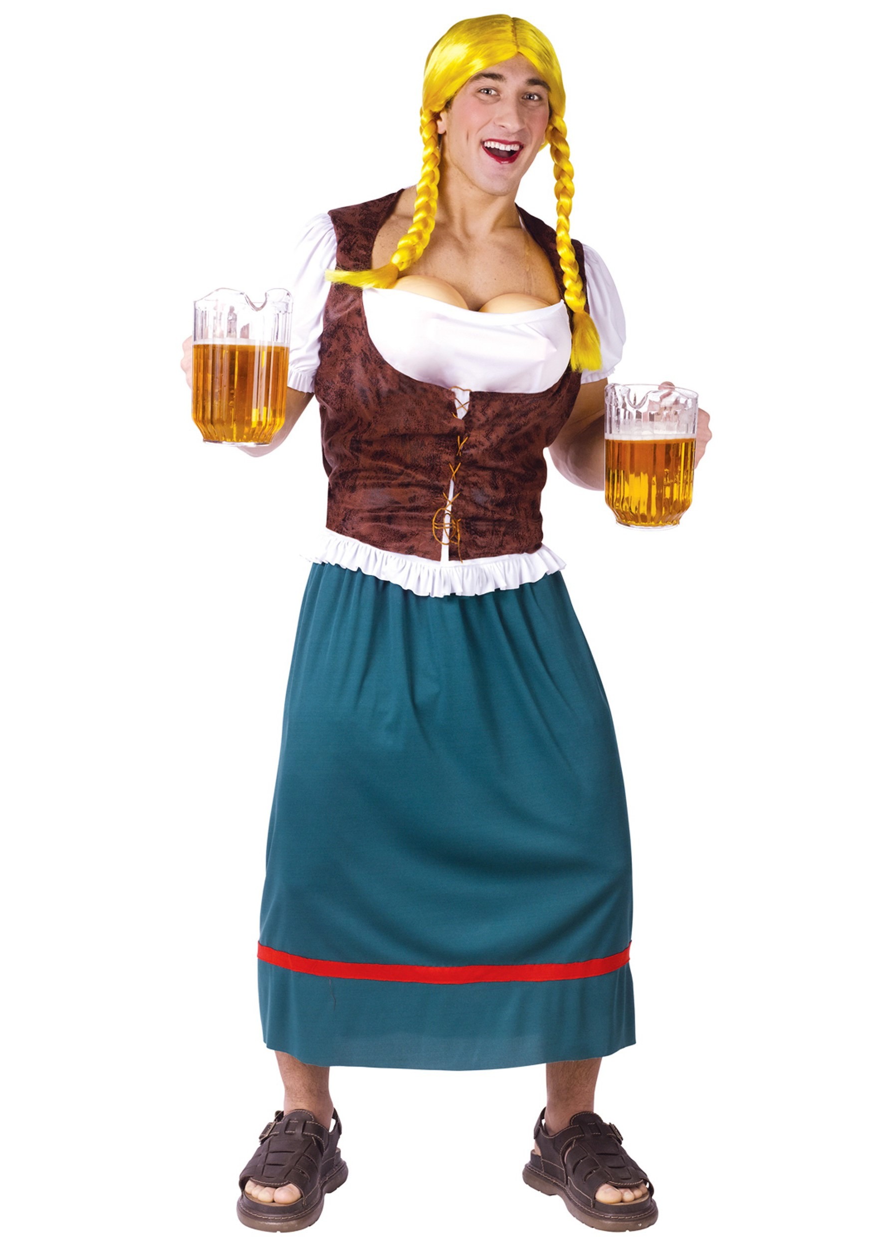 German Beer Girl Fancy Dress Costume for Men