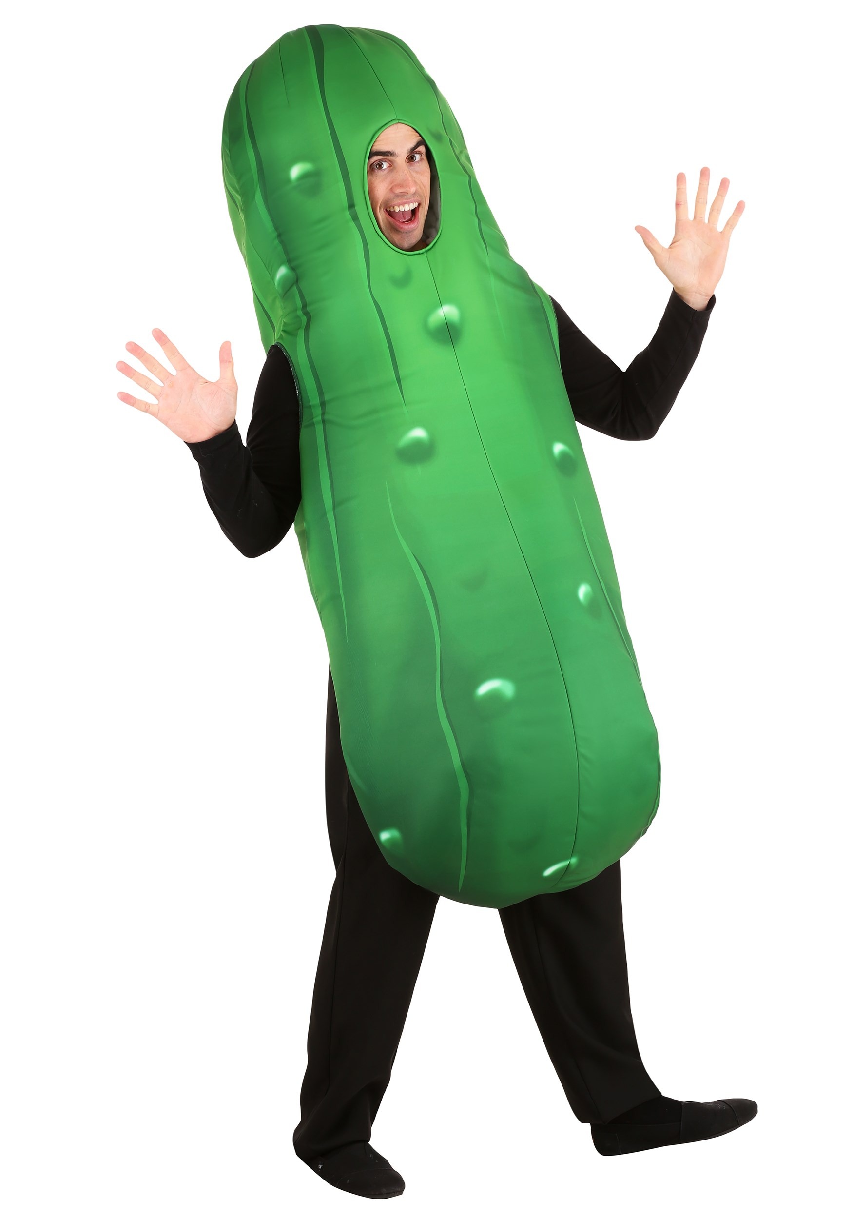 Green Pickle Adult Fancy Dress Costume , Food Halloween Fancy Dress Costumes