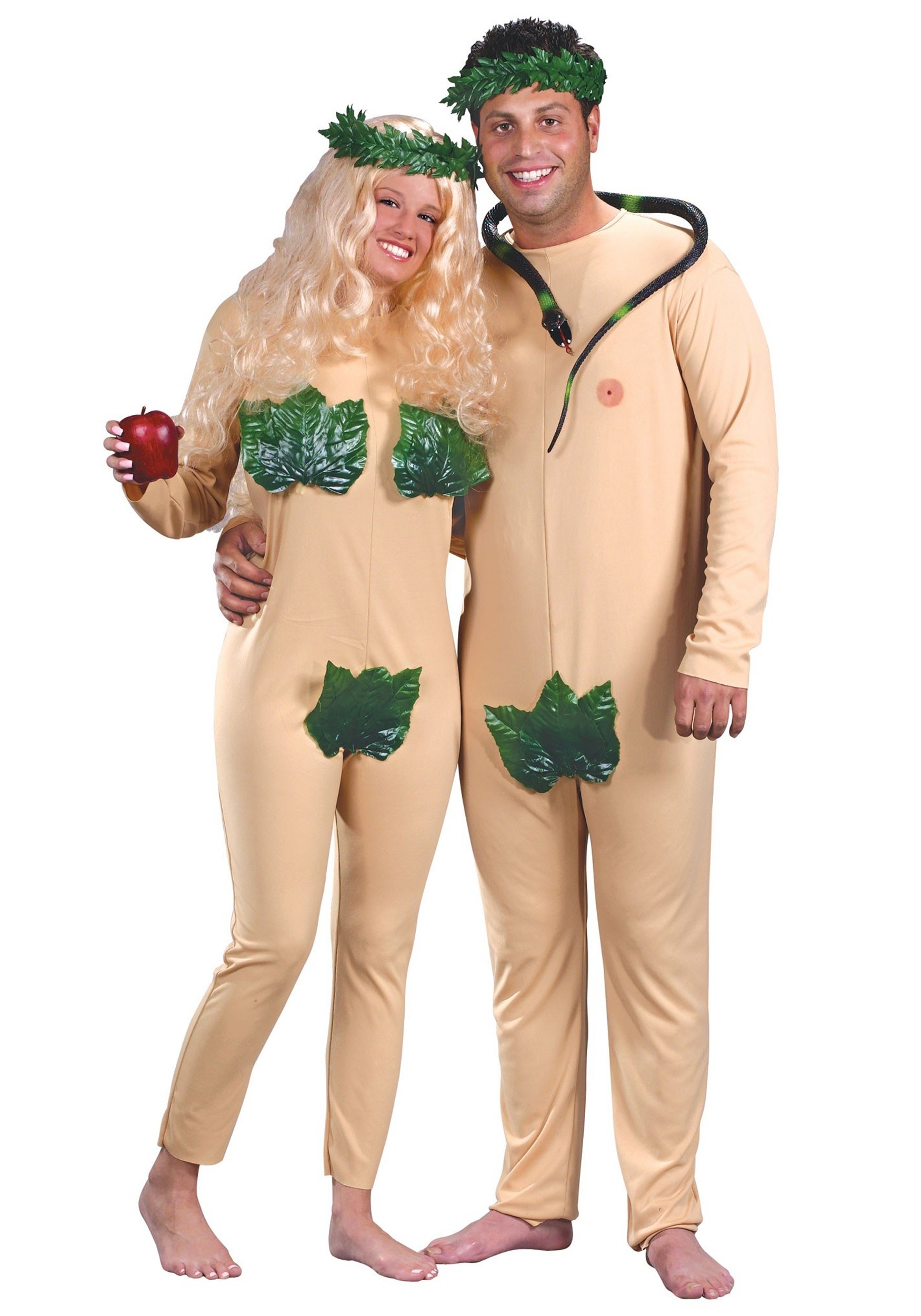 Biblical Adam And Eve Couples Fancy Dress Costume , 2+ Person Fancy Dress Costumes