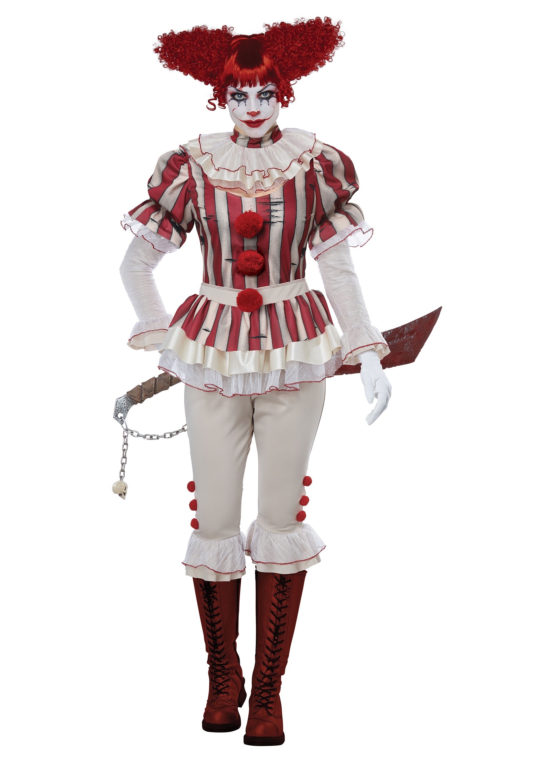 Sadistic Clown Women's Fancy Dress Costume