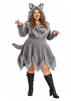 Women's Grey Wolf Plus Size Costume Dress upd