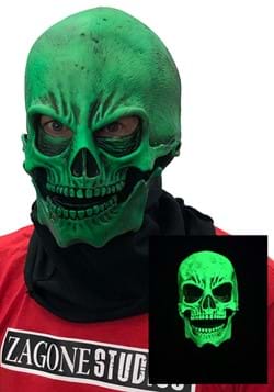 Adult UV Green Glow Skull Mask