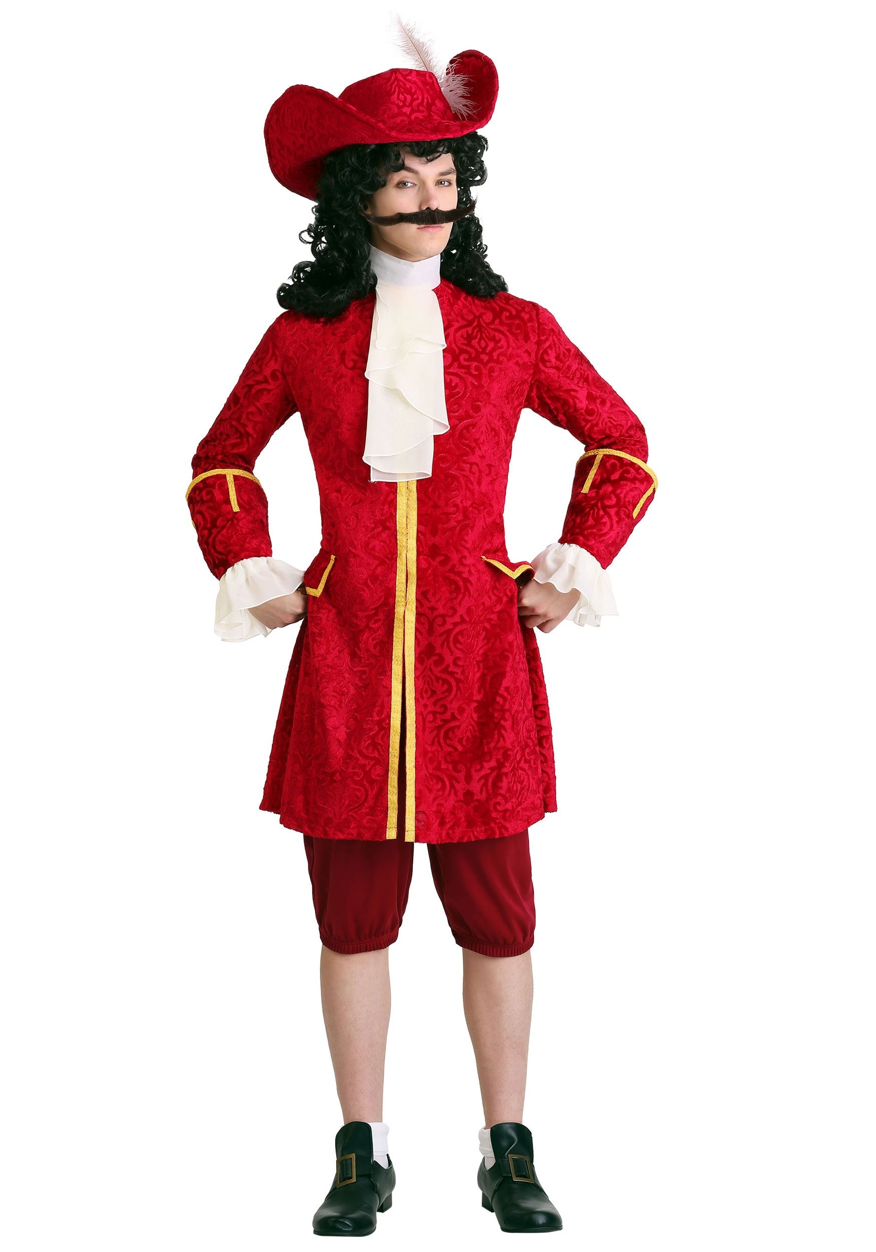 Captain Hook Men's Fancy Dress Costume , Men's Pirate Fancy Dress Costumes