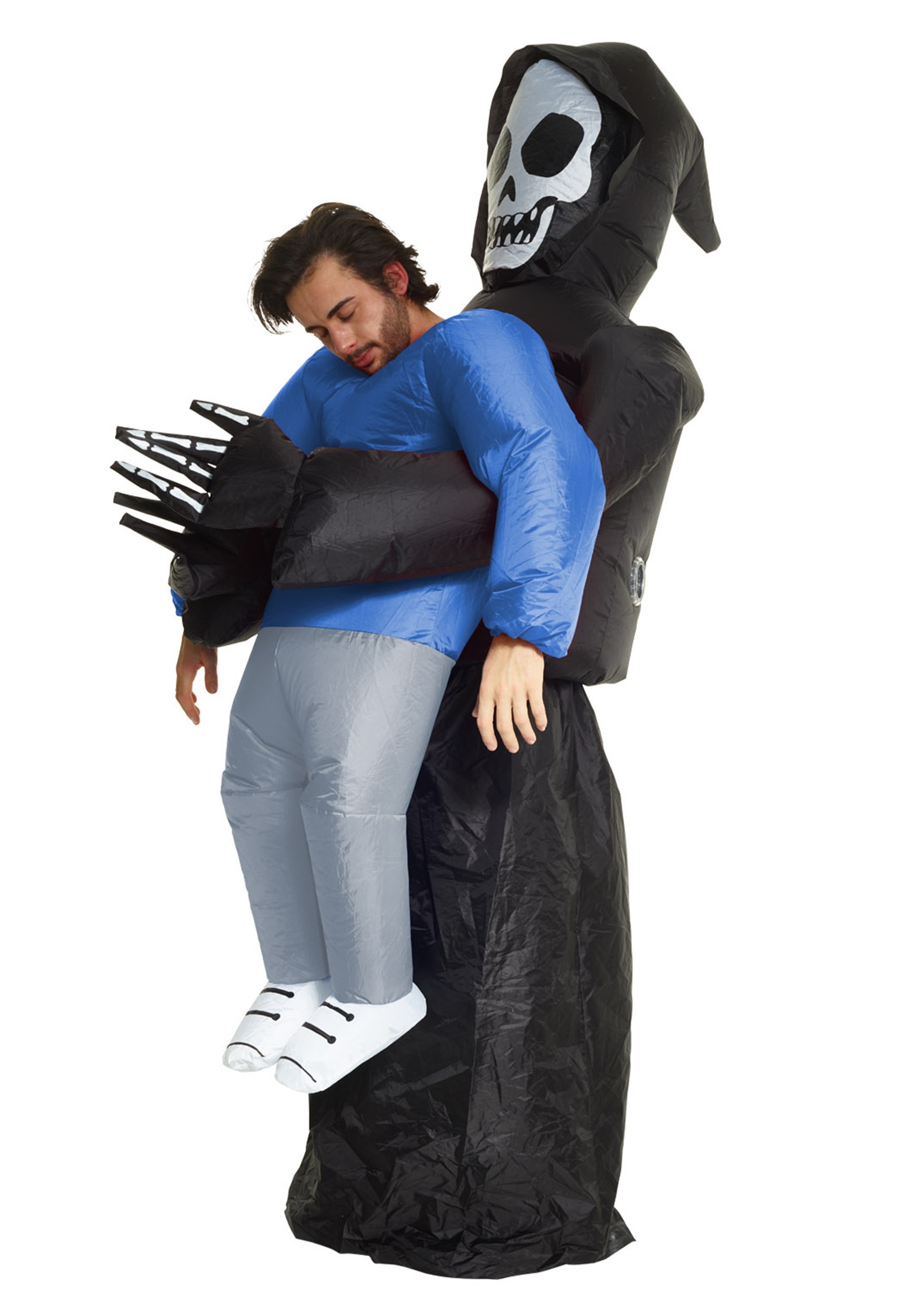 Inflatable Adult Grim Reaper Pick Me Up Fancy Dress Costume