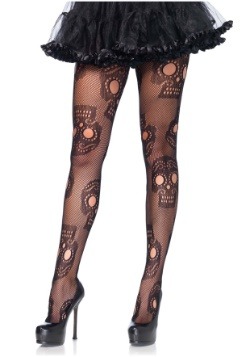 Womens Plus Size Day of the Dead Tights
