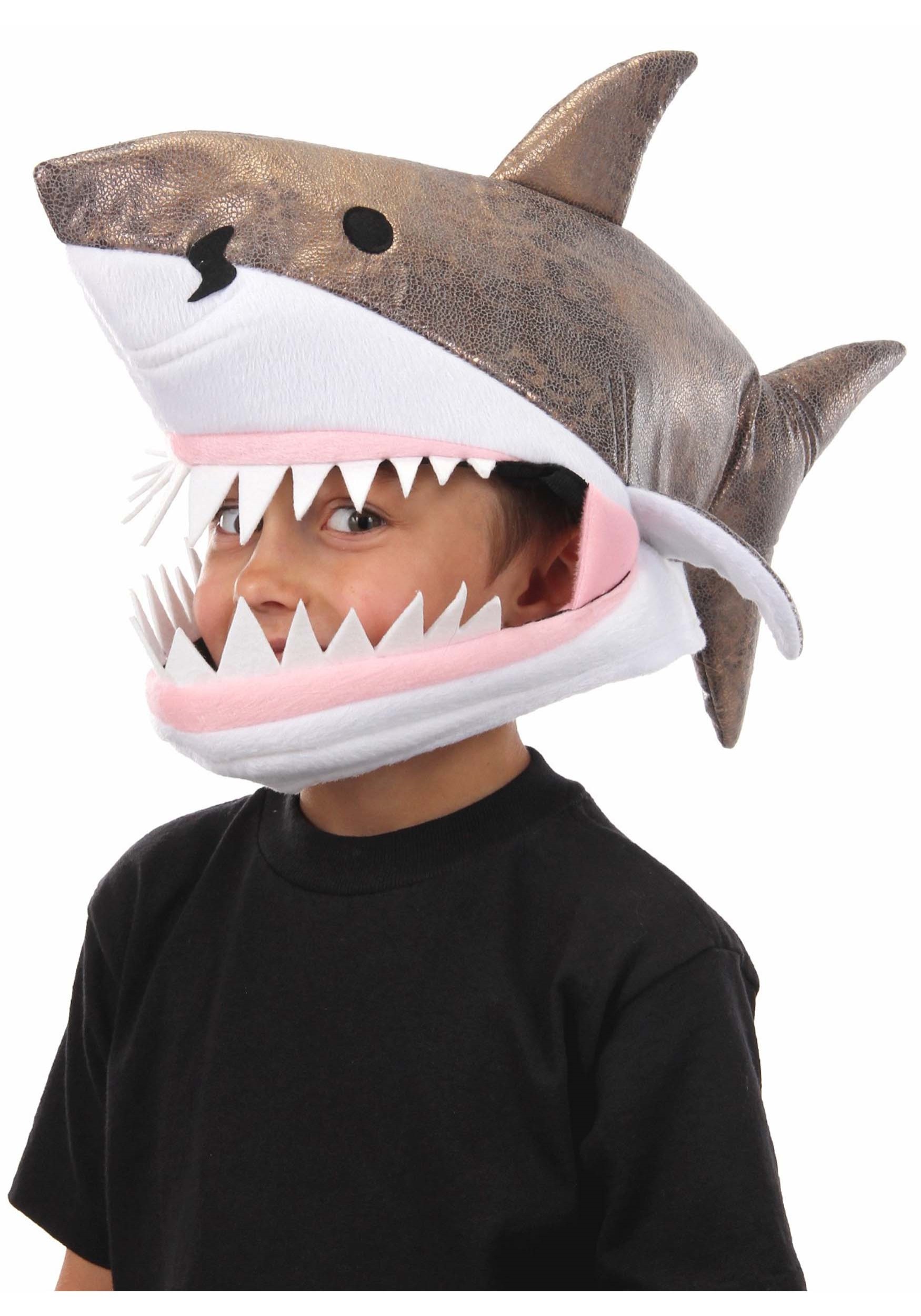 Adult Great White Shark Jawesome Hat , Animal Fancy Dress Costume Hats