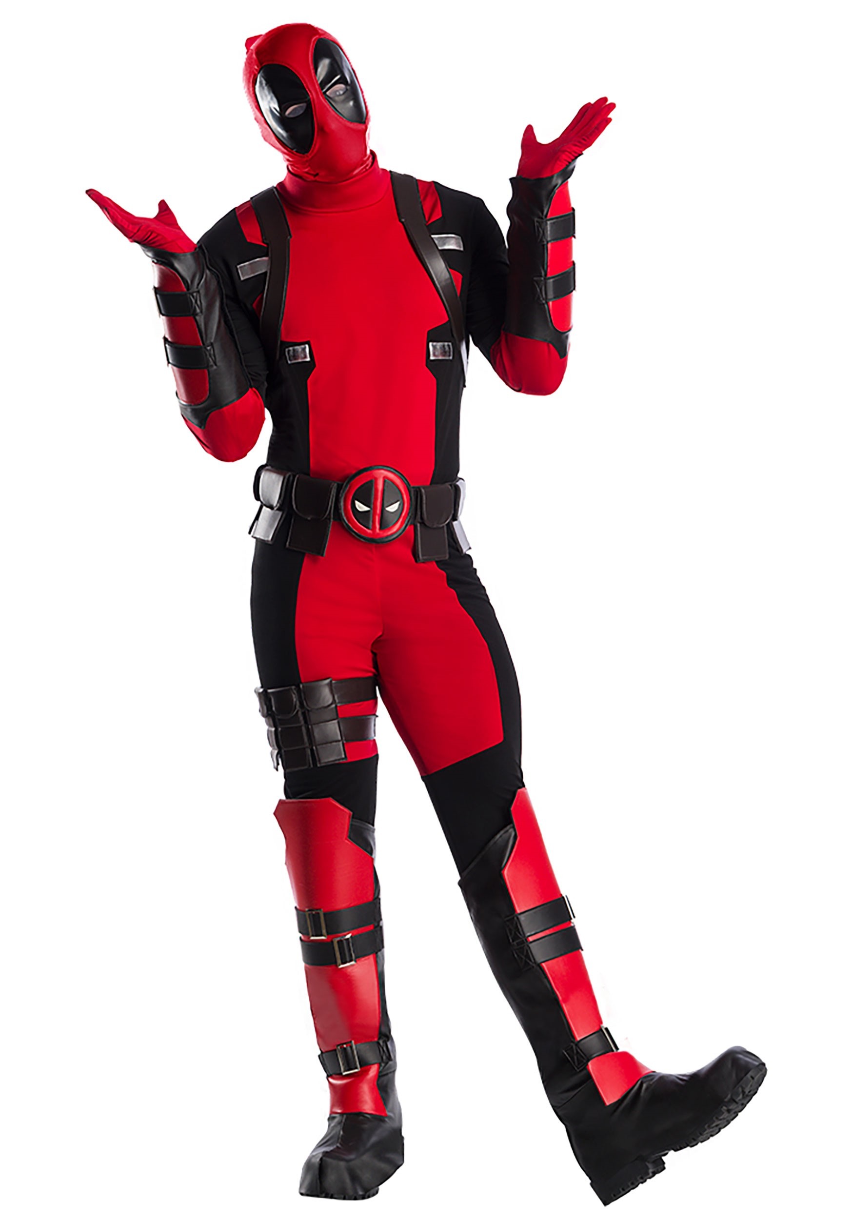 Premium Deadpool Marvel Fancy Dress Costume for Plus Size Adults