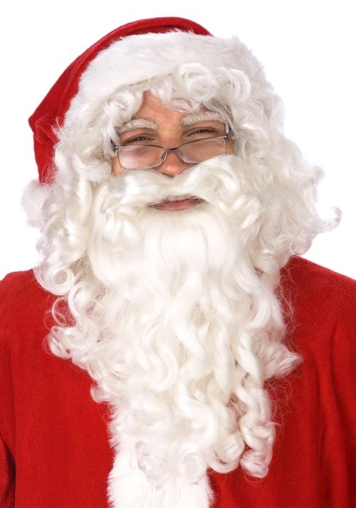 White Santa Wig and Beard Set