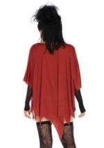 Red Glitter Web Poncho Alt 1