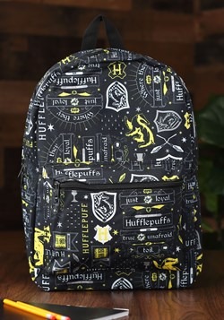 Harry Potter Icon Print Hufflepuff Backpack