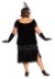 Deluxe Black Flapper Plus Size Womens Costume