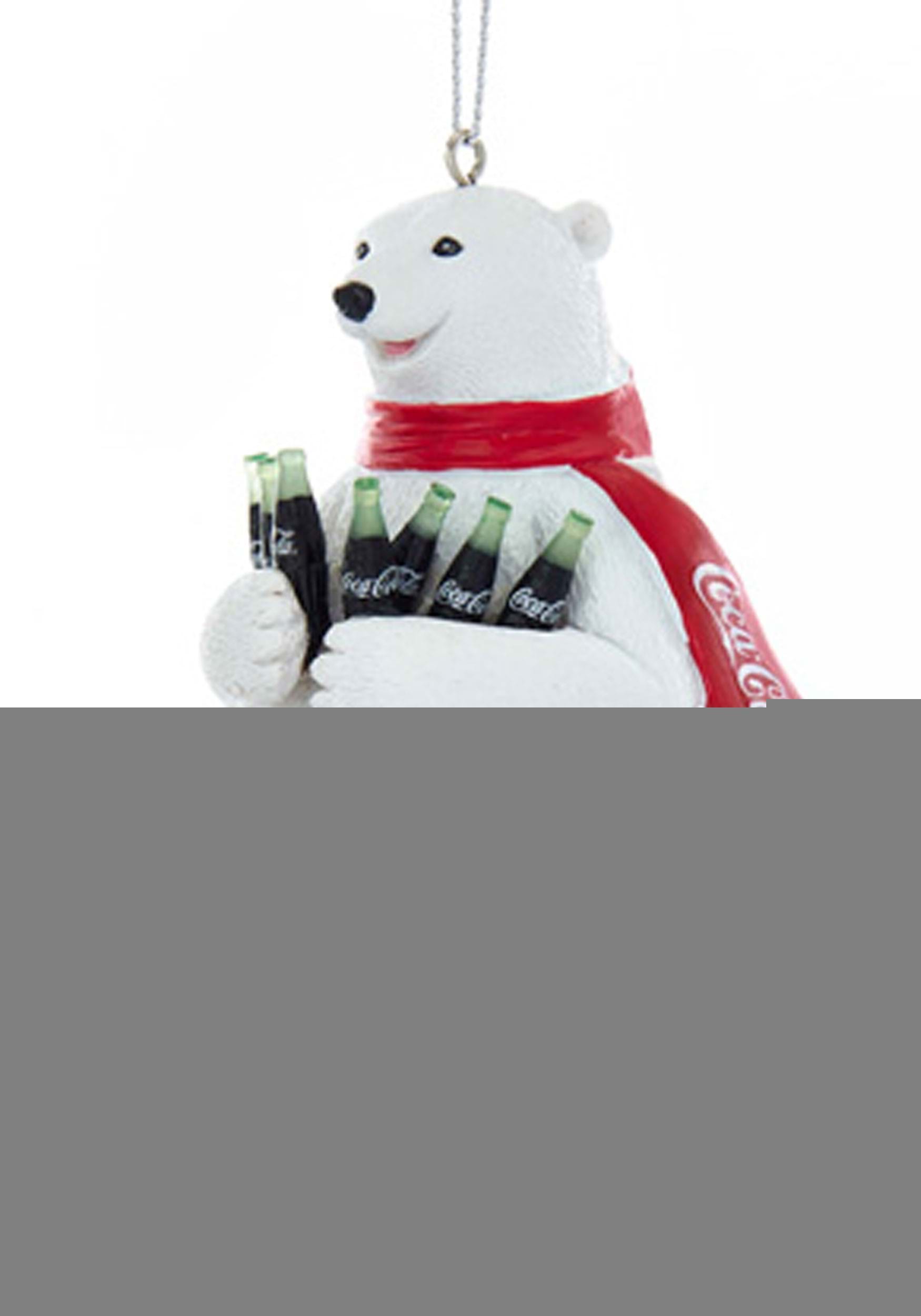 4.25 Coca-Cola Bear W/ Cub Molded Ornament , Christmas Ornaments