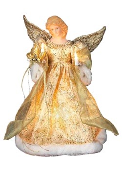 12" Gold Dress Angel Tree Topper
