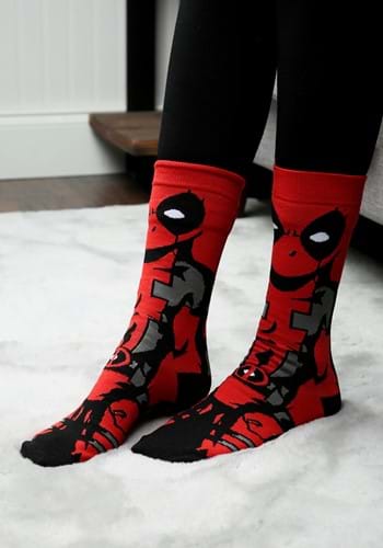 Marvel Comics Deadpool 360 Crew Socks-1