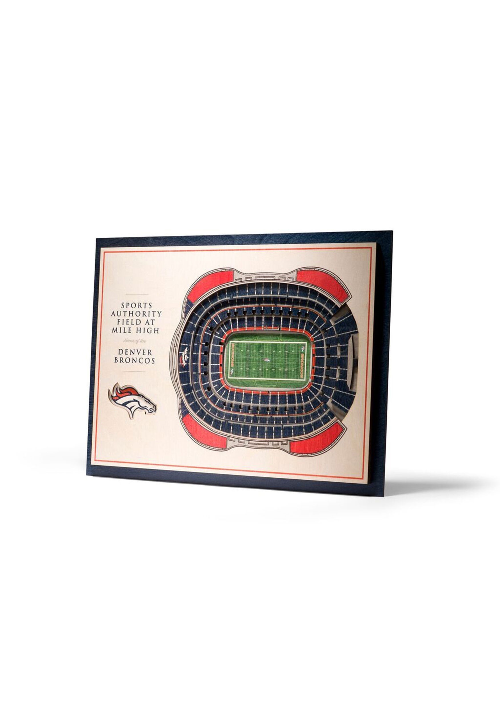 Denver Broncos Stadiumviews 5 Layer 3D Wall Art