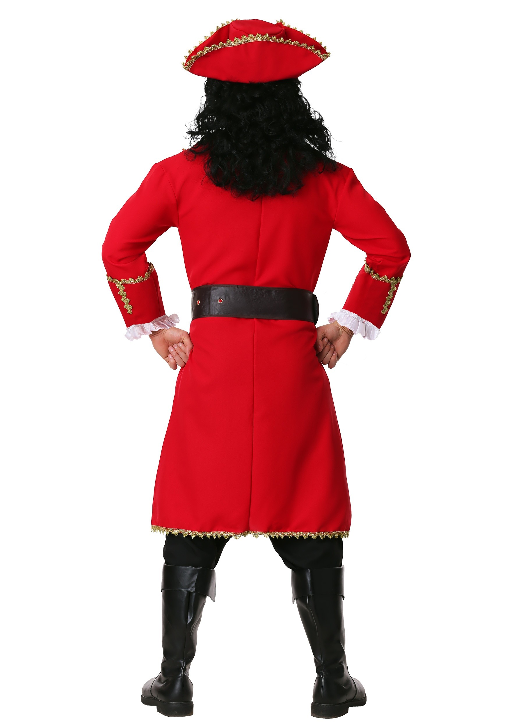 Captain Blackheart Pirate Fancy Dress Costume - Red Pirate Jacket