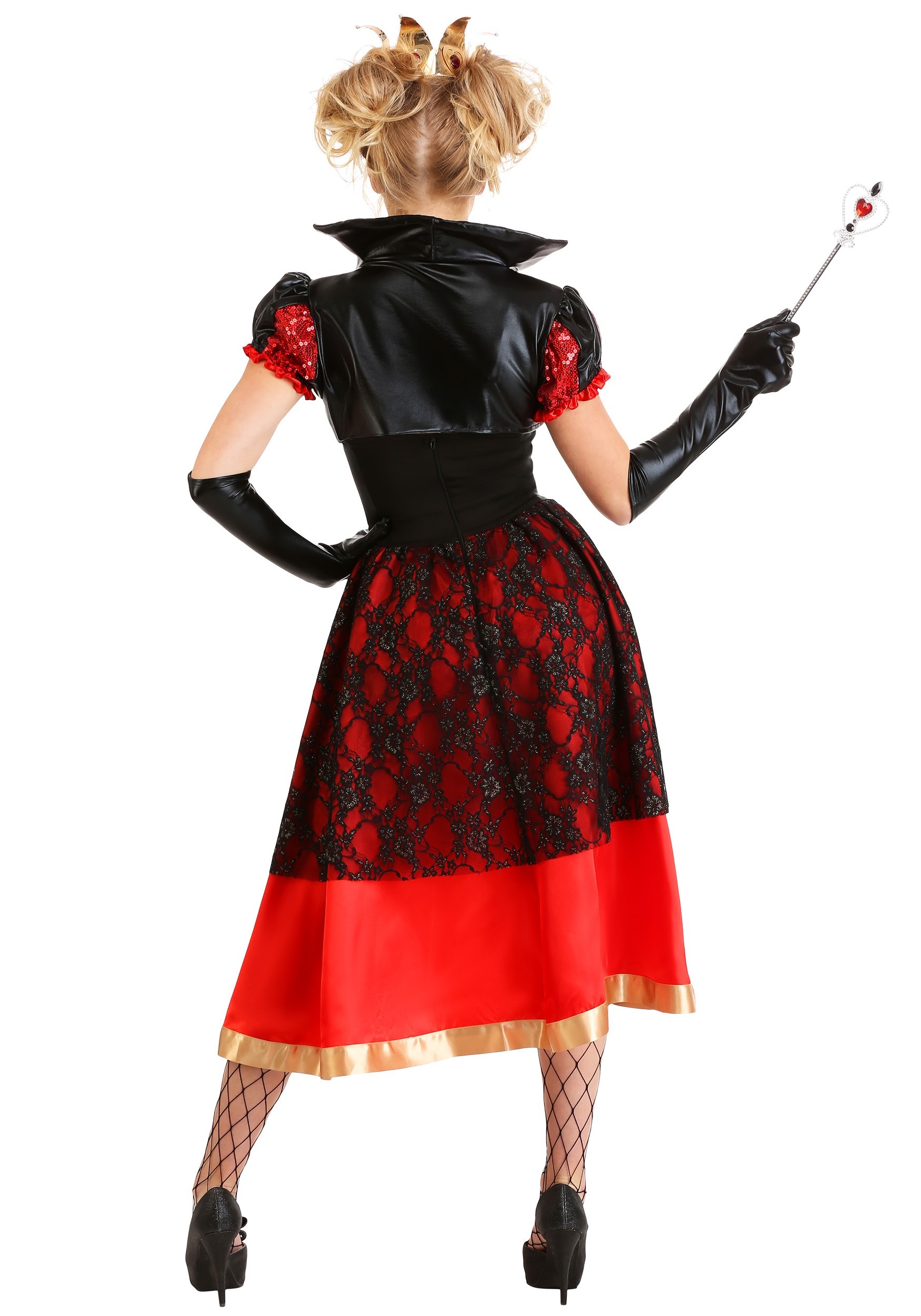 Dark Queen Of Hearts Fancy Dress Costume
