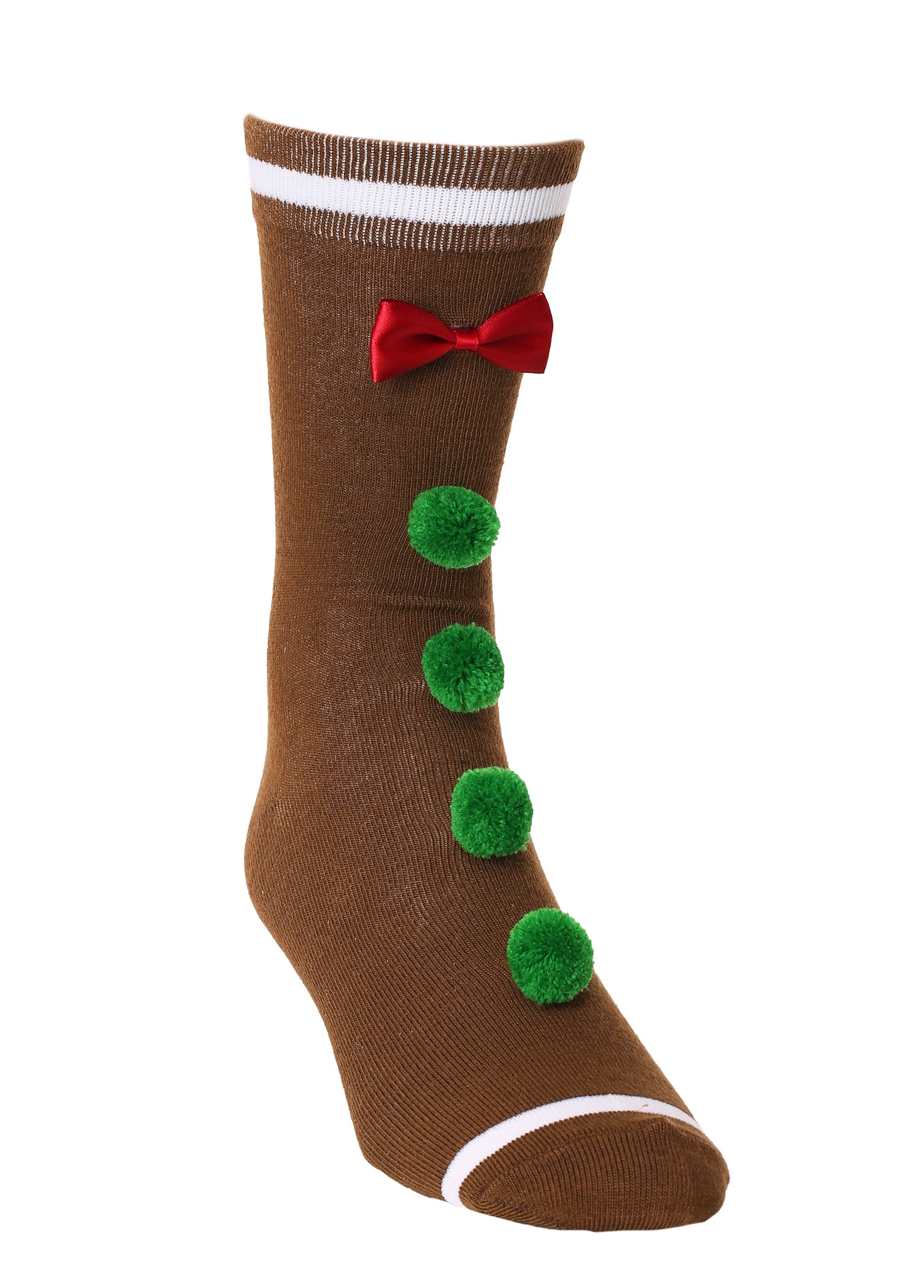 Gingerbread Man 3D Novelty Crew Socks