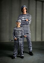 Adult Striped Prisoner Costume Alt 2