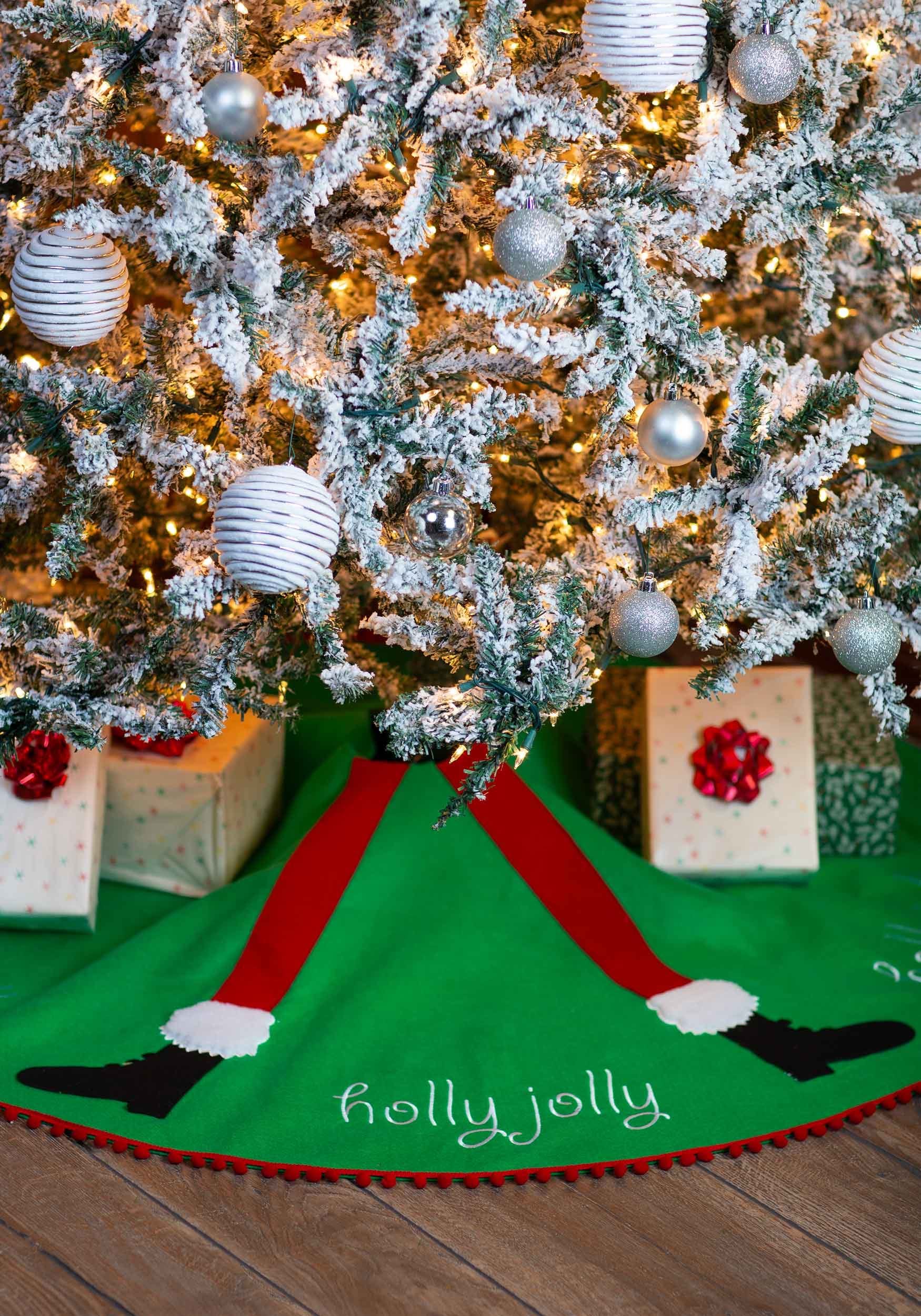 Holly Jolly 54-Inch Felt Tree Skirt , Christmas Decorations