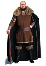 Black Faux Fur Collar Viking Cape ALt