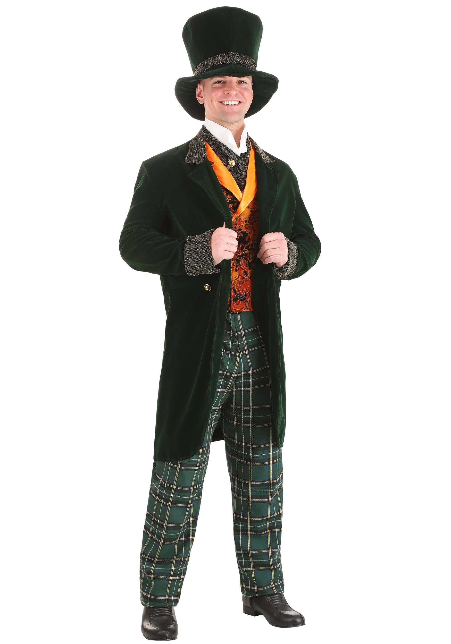 Deluxe Mad Hatter Fancy Dress Costume for Men