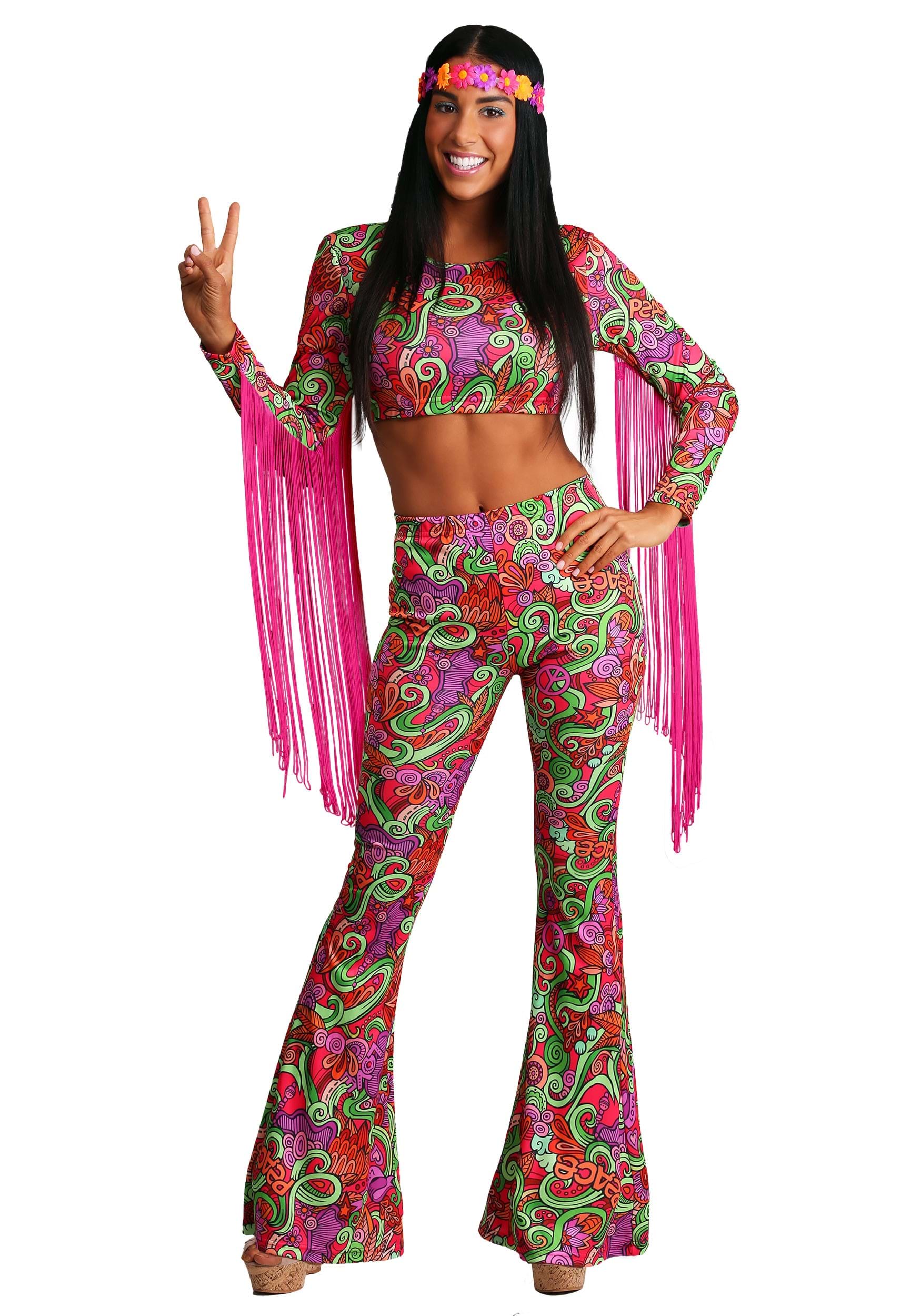 World Peace Hippie Women's Fancy Dress Costume