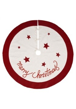 Fabric Merry Christmas Tree Skirt
