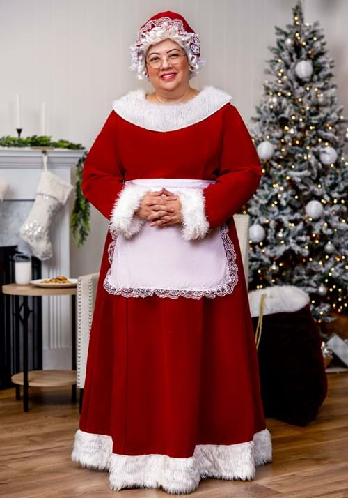 Women's Plus Size Mrs. Claus Costume Update Main