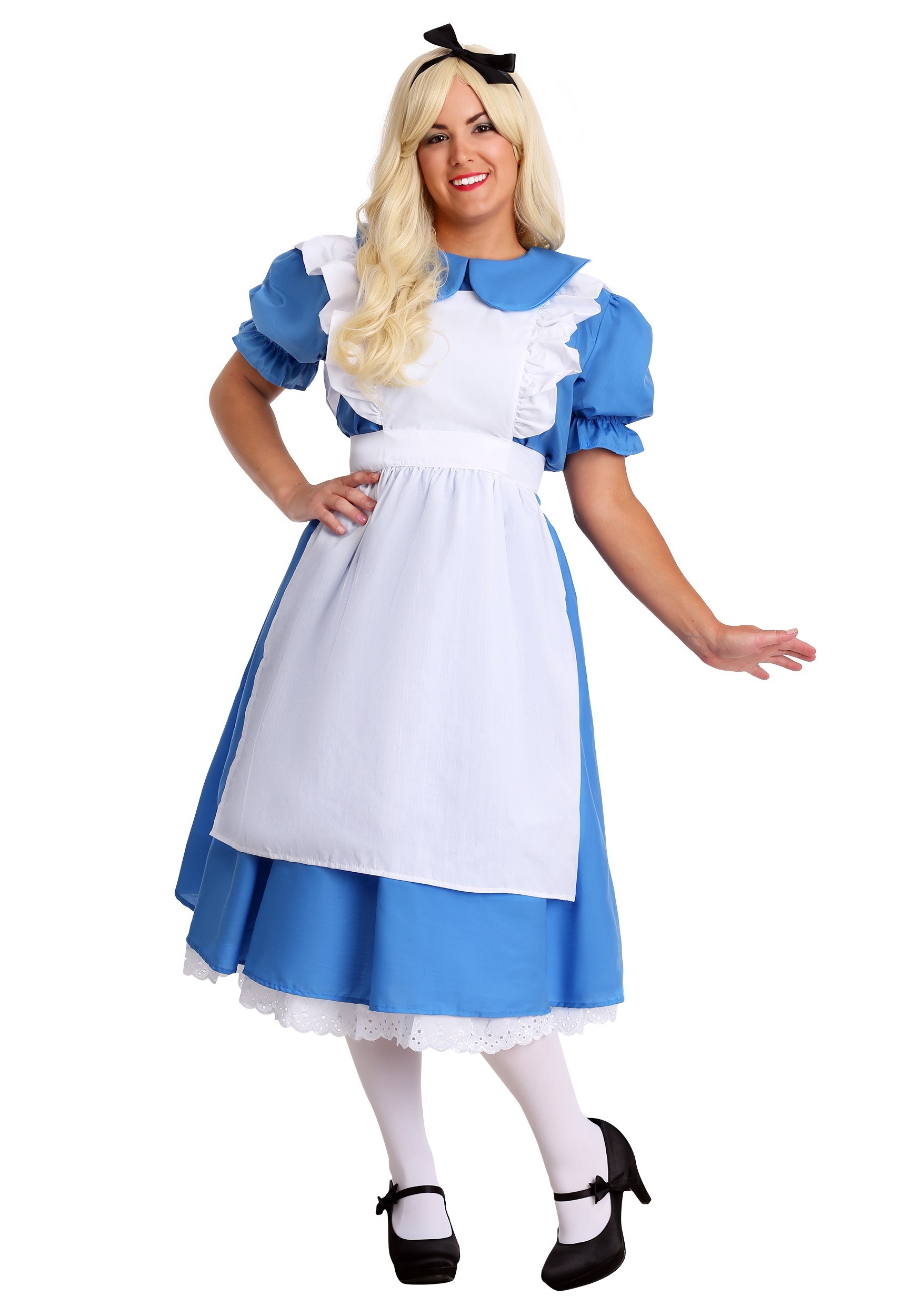Deluxe Plus Size Alice Fancy Dress Costume For Women , Exclusive Alice Fancy Dress Costume