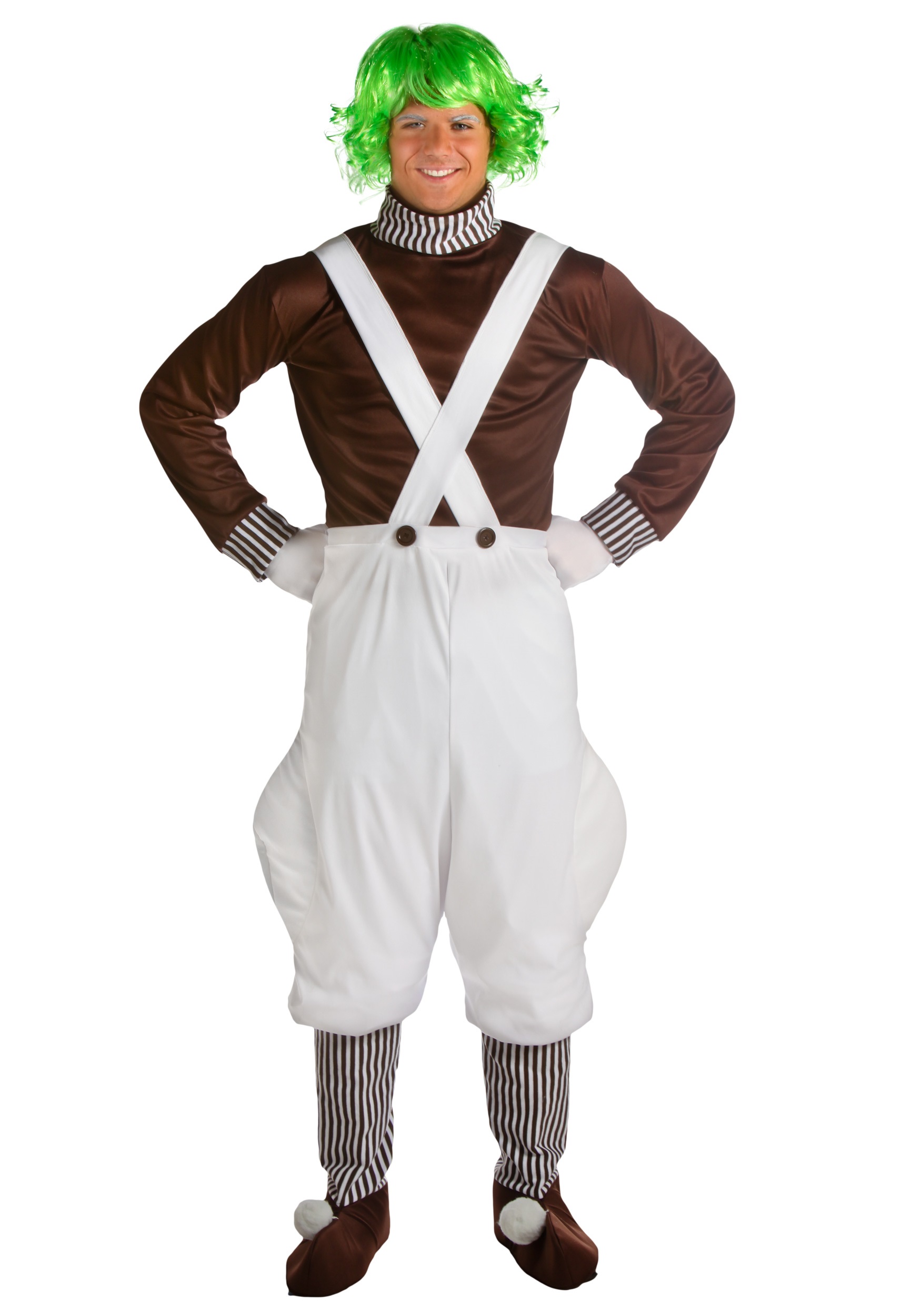 Photos - Fancy Dress WORKER FUN Costumes Oompa Loompa Plus Size  Costume for Men Brown/ 