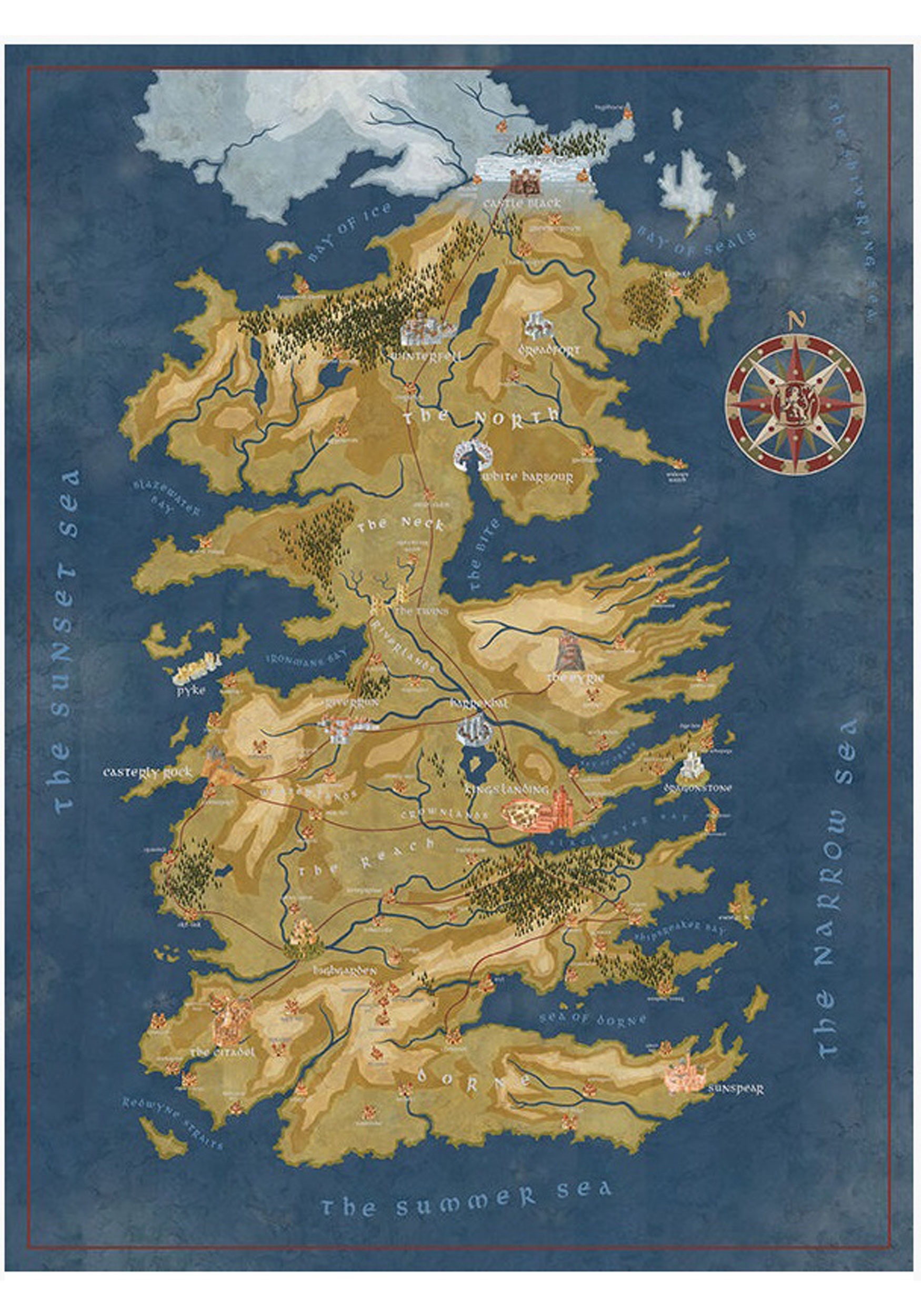 Game of Thrones Westeros Map Puzzle