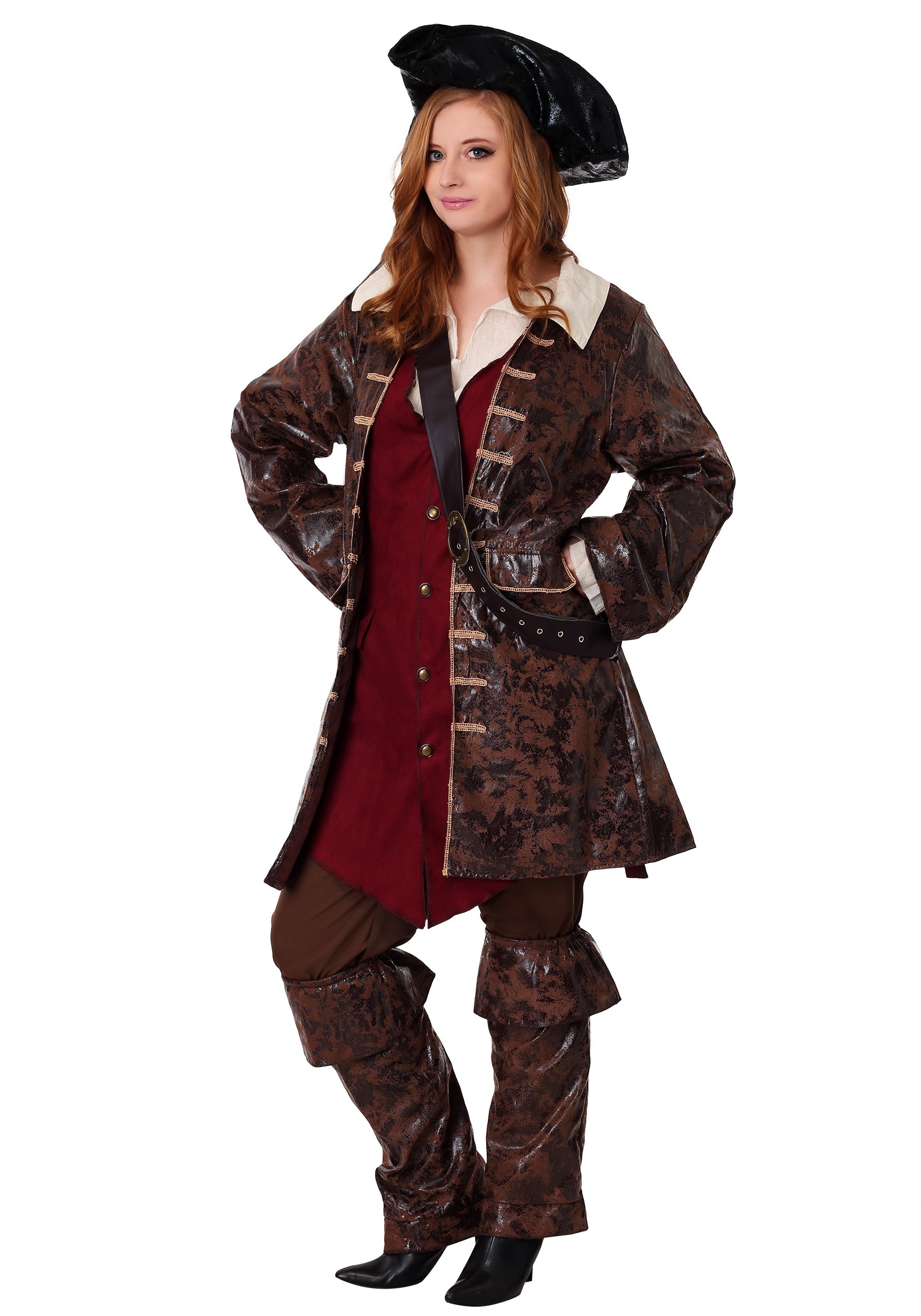 Caribbean Pirate Plus Size Fancy Dress Costume for Women