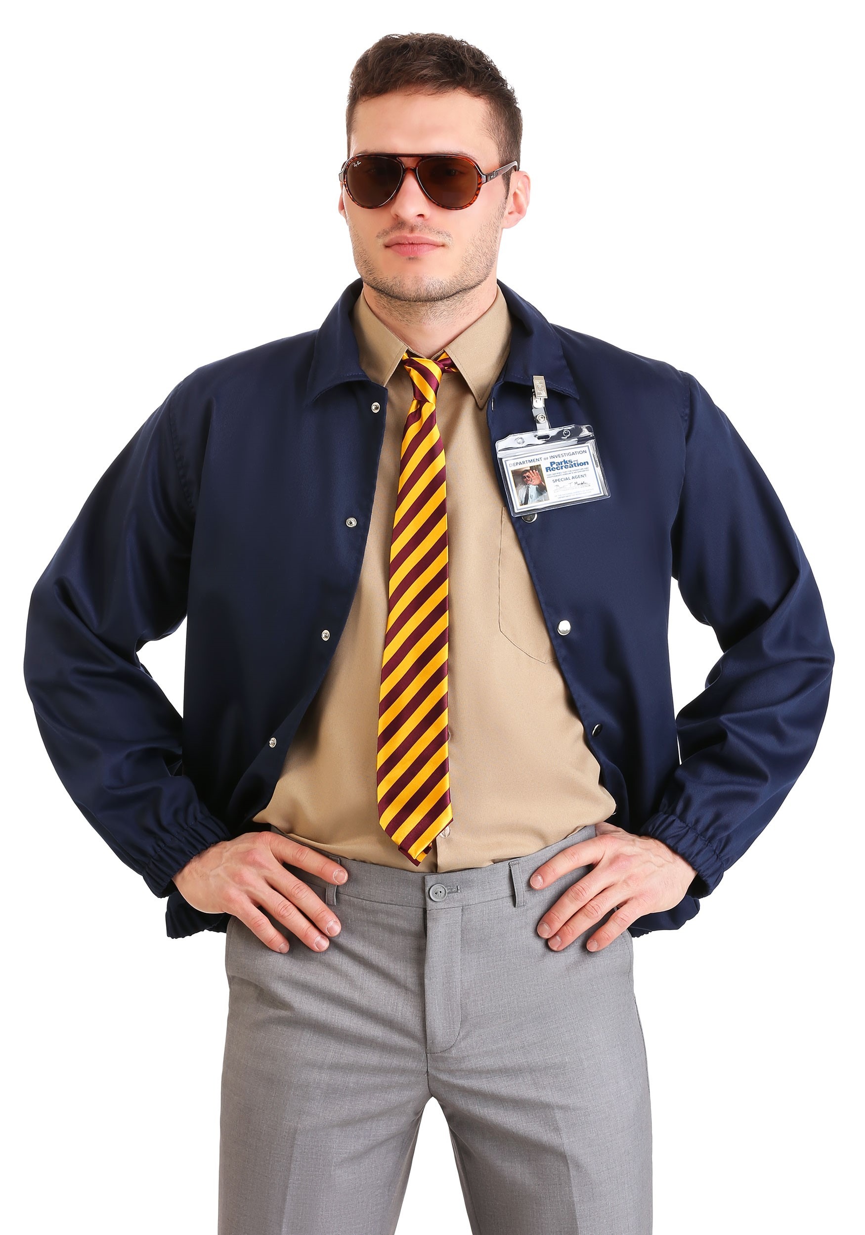 Burt Macklin Parks and Recreation Plus Size Fancy Dress Costume