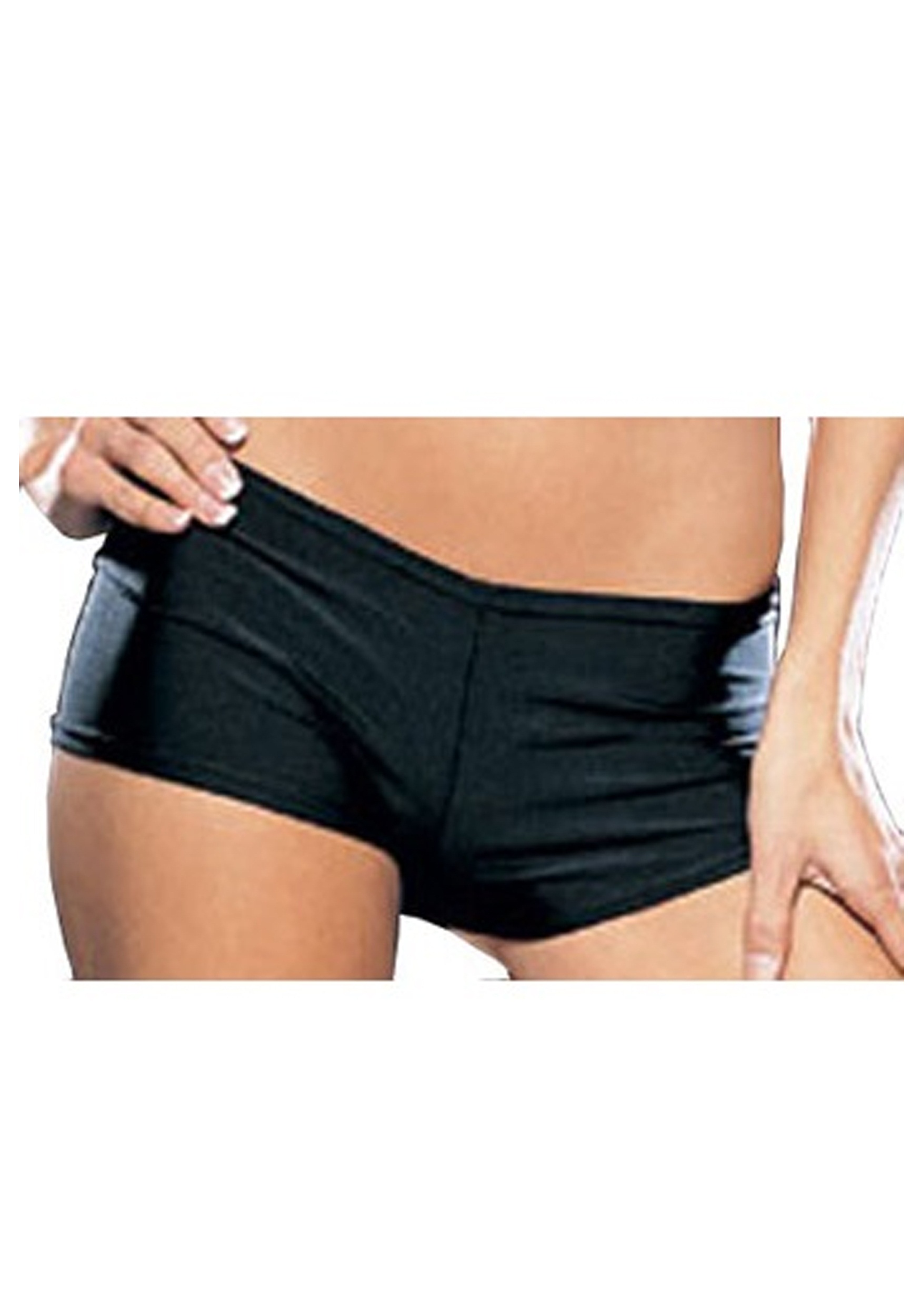 Sexy Black Hot Pants For Adults , Adult Fancy Dress Costume Accessories