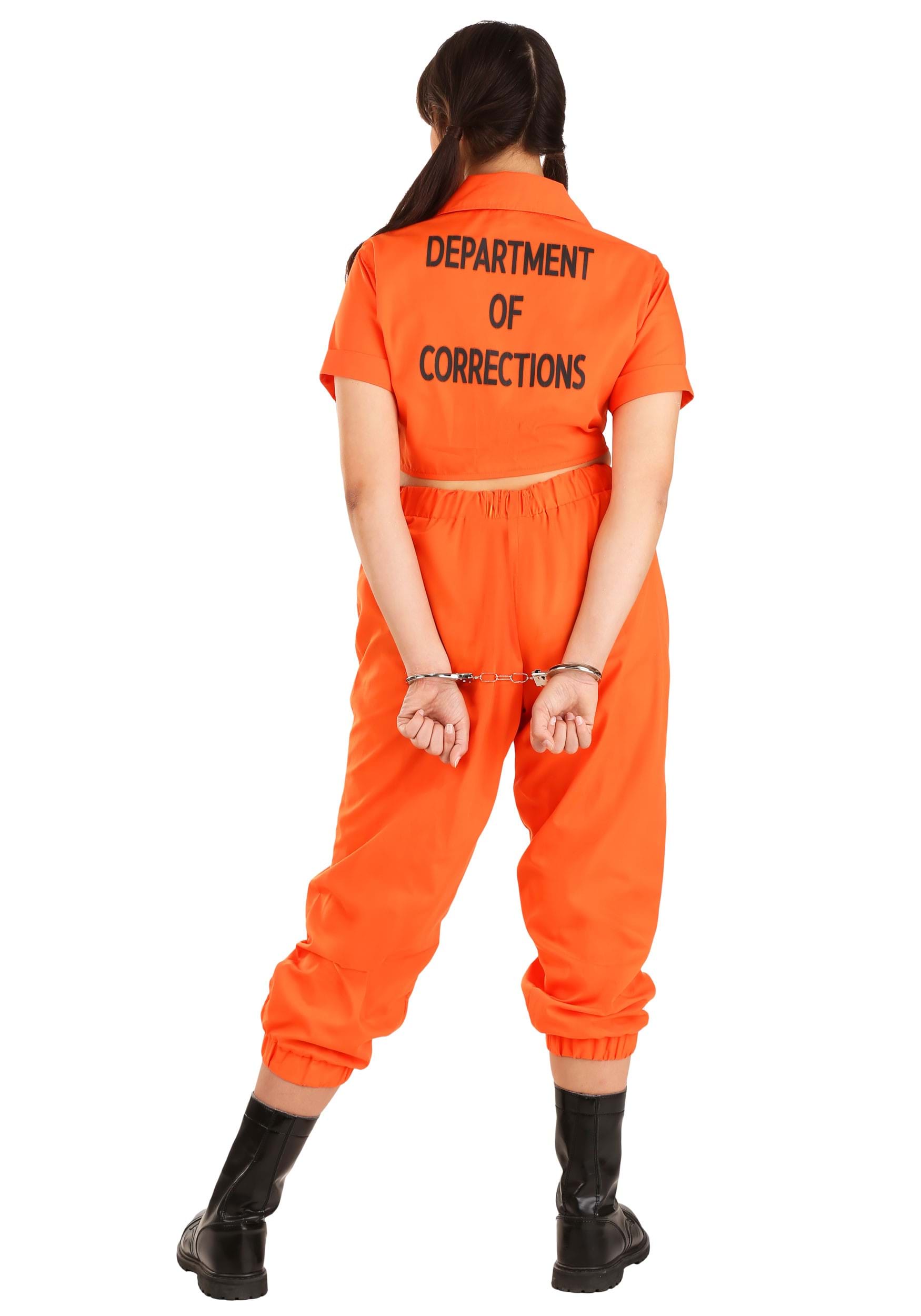 Women's Plus Size Orange Prisoner Fancy Dress Costume , Prison Fancy Dress Costumes