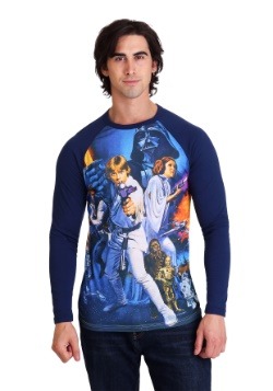Star Wars: A New Hope Poster Men's Navy Raglan