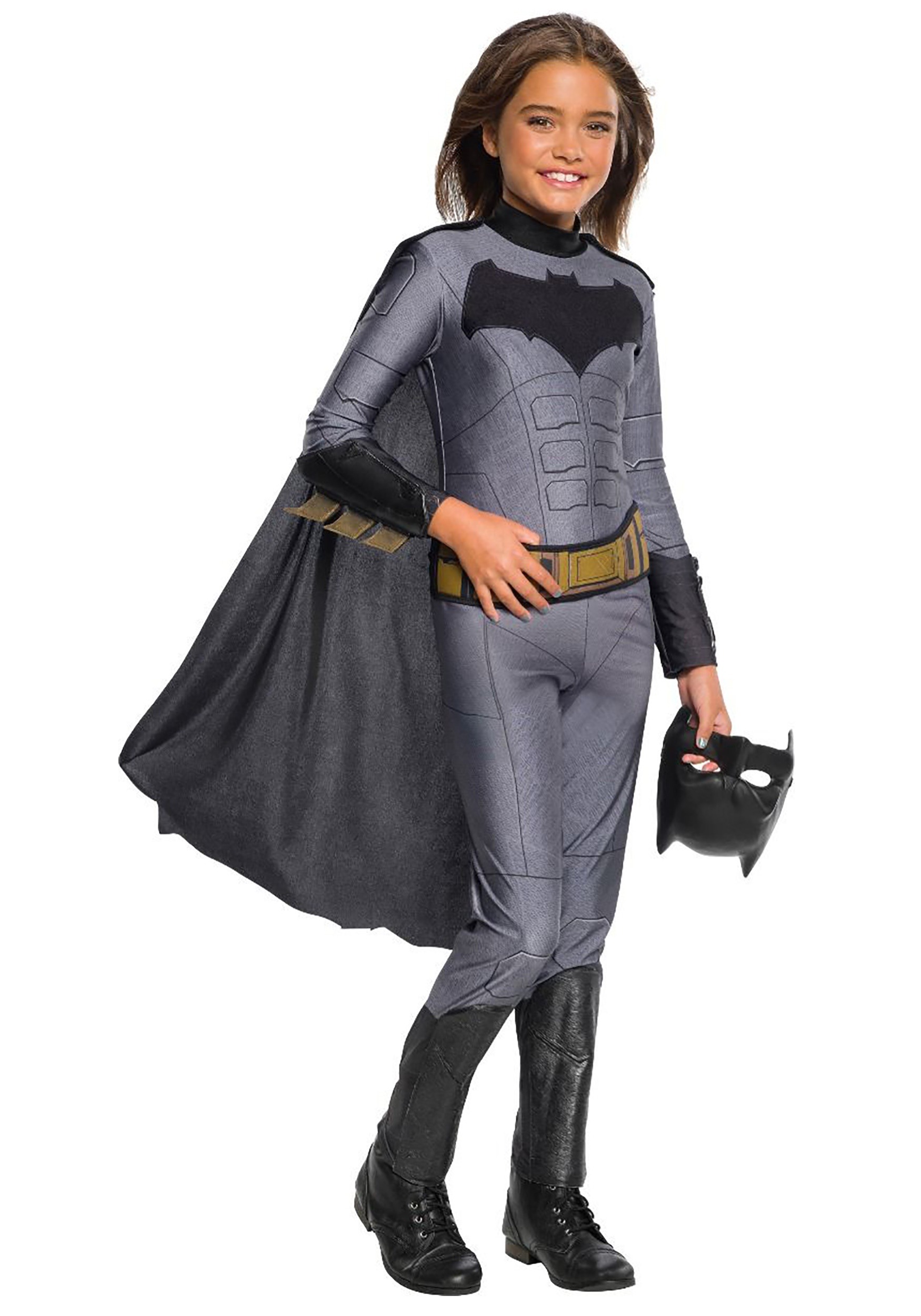 DC Comics Batman Jumpsuit Girl's Fancy Dress Costume , Batman Fancy Dress Costumes