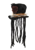 Witch Doctor Hat with Dreadlocks Alt 2