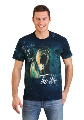 Adult Pink Floyd The Wall Screaming Face Tie-Dye T-Shirt
