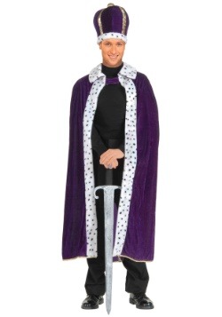 Kingly Royal Purple Robe & Crown Set